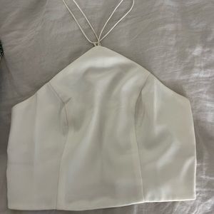 White Sabo Skirt Crop Top